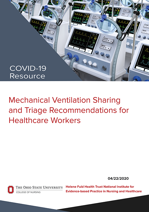 A thumbnail of the cover of the flyer depicting many ventilators. 